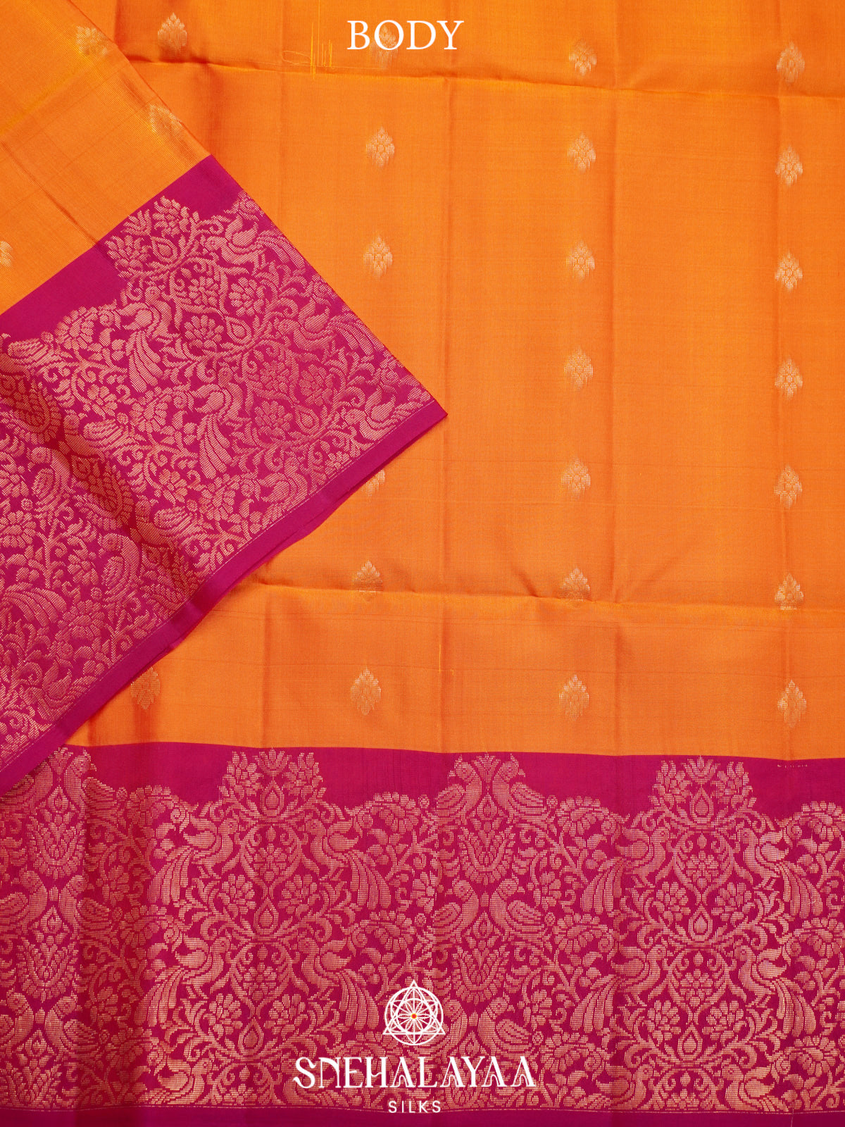 Orange Soft Silk Saree