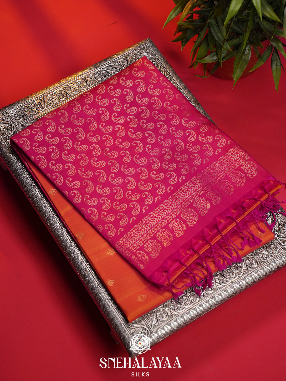 Orange Soft Silk Saree