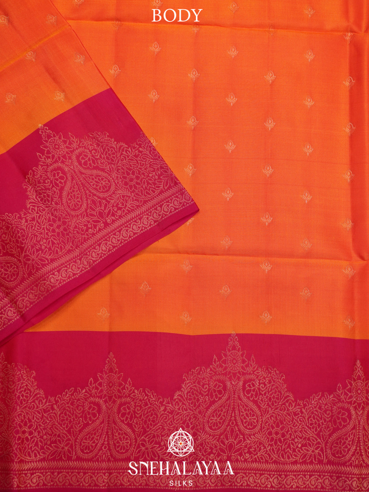 Orange Soft Silk Saree