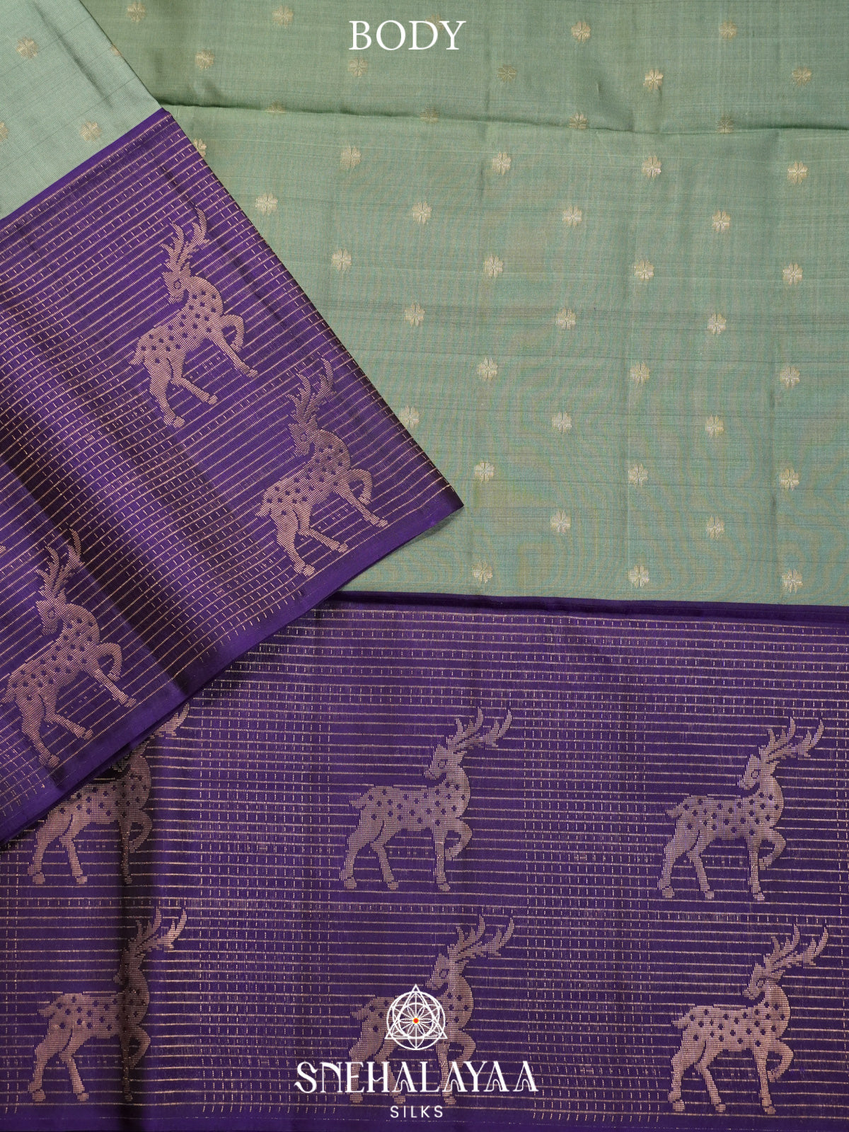 Sage Green Soft Silk Saree