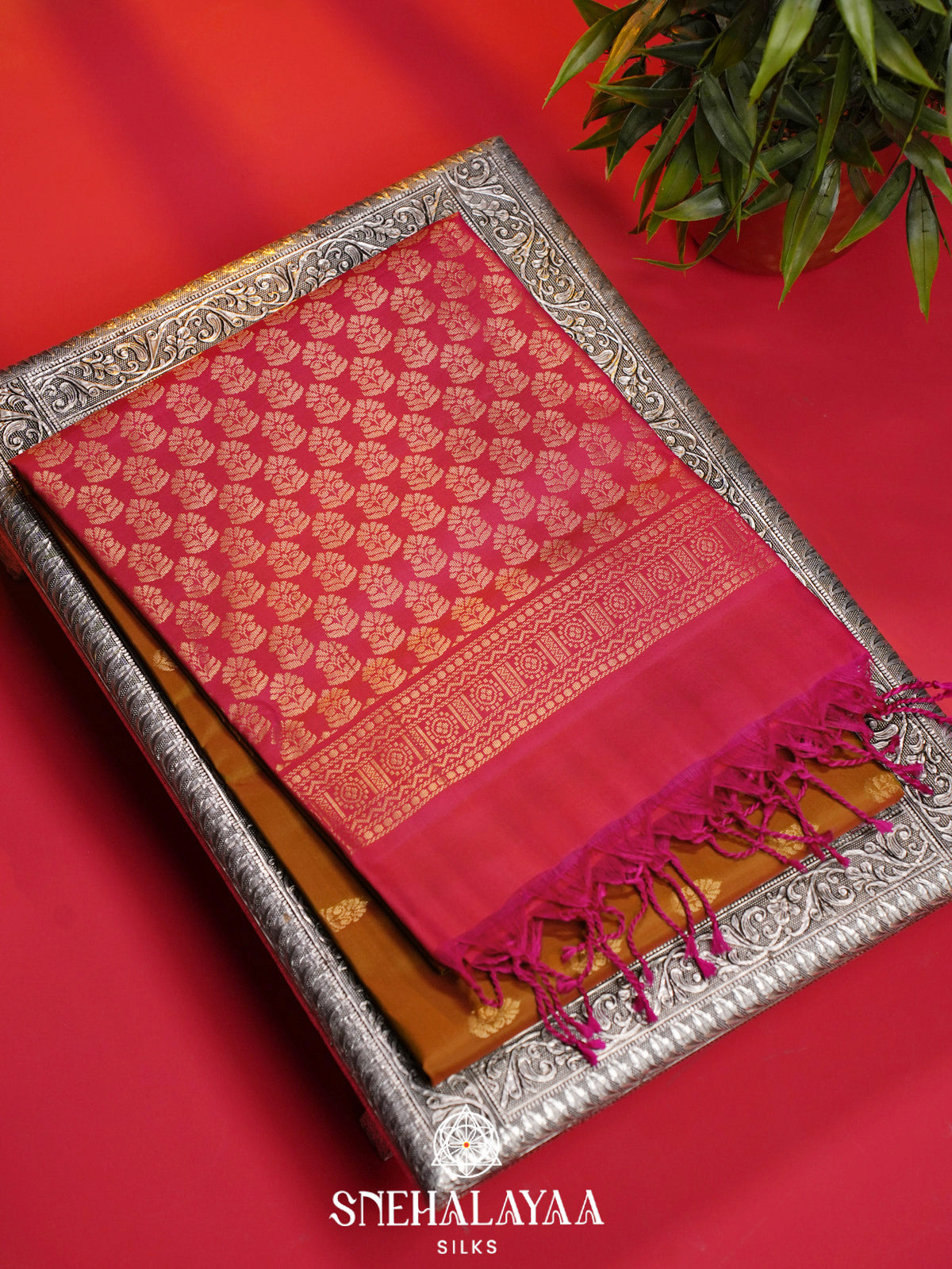 Mustard Soft Silk Saree