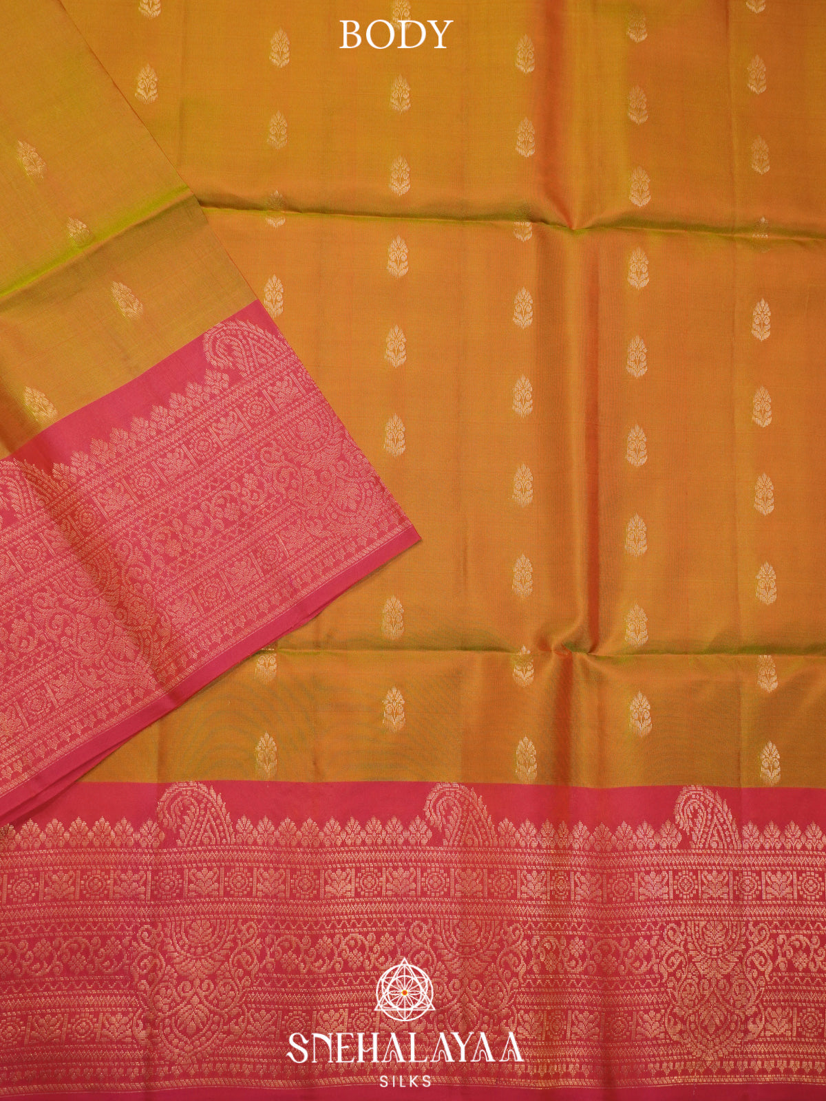 Mustard Soft Silk Saree