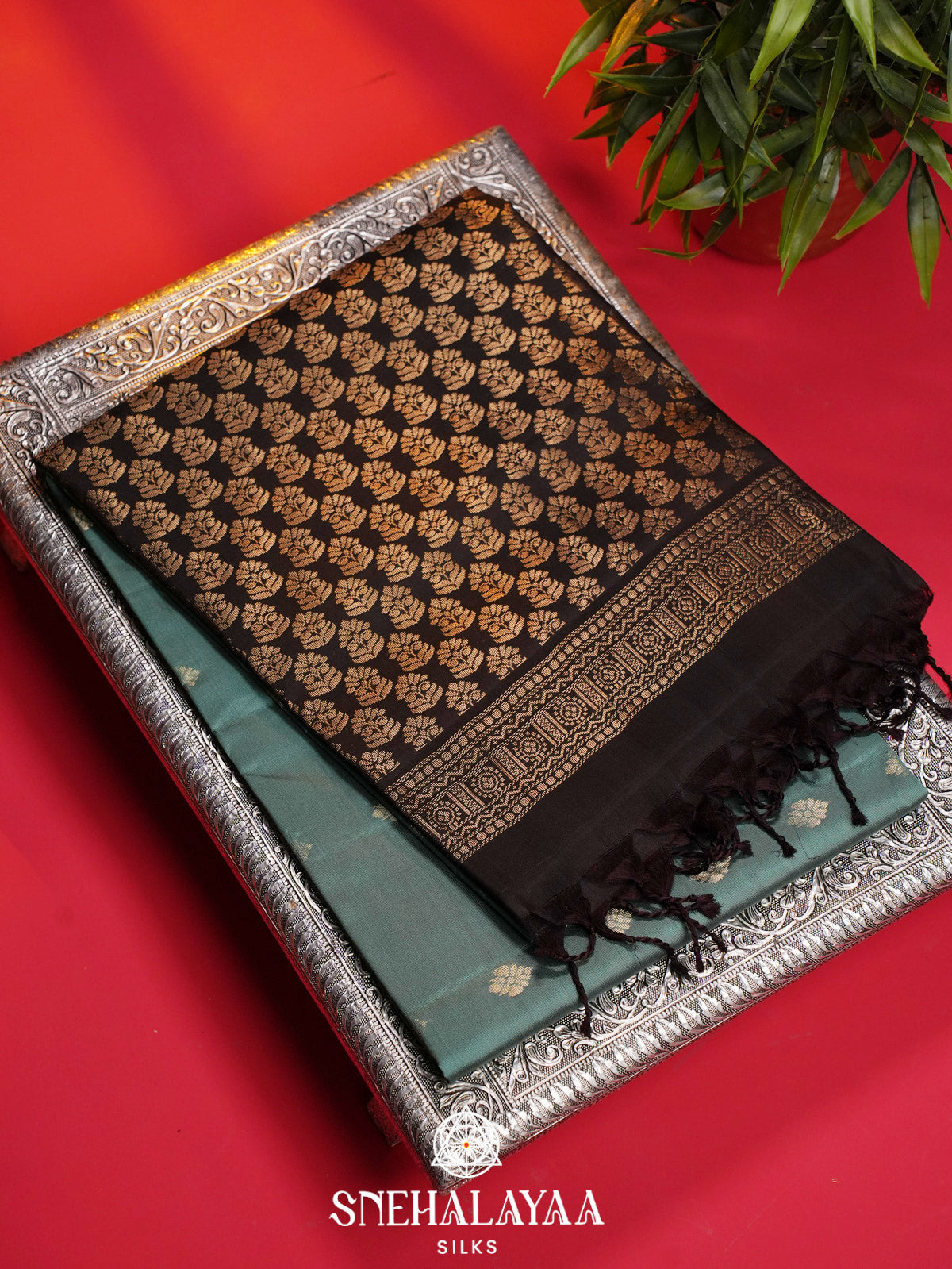 Sea Green Soft Silk Saree