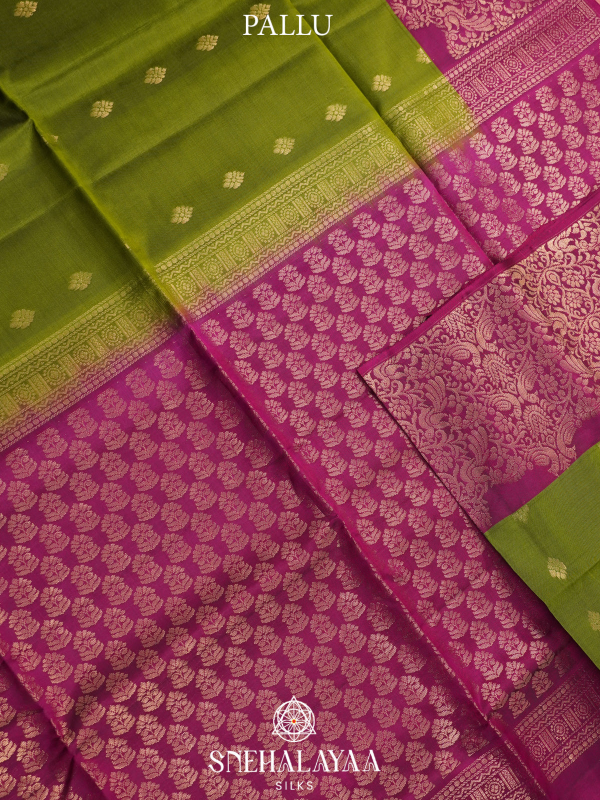 Olive Green Soft Silk Saree