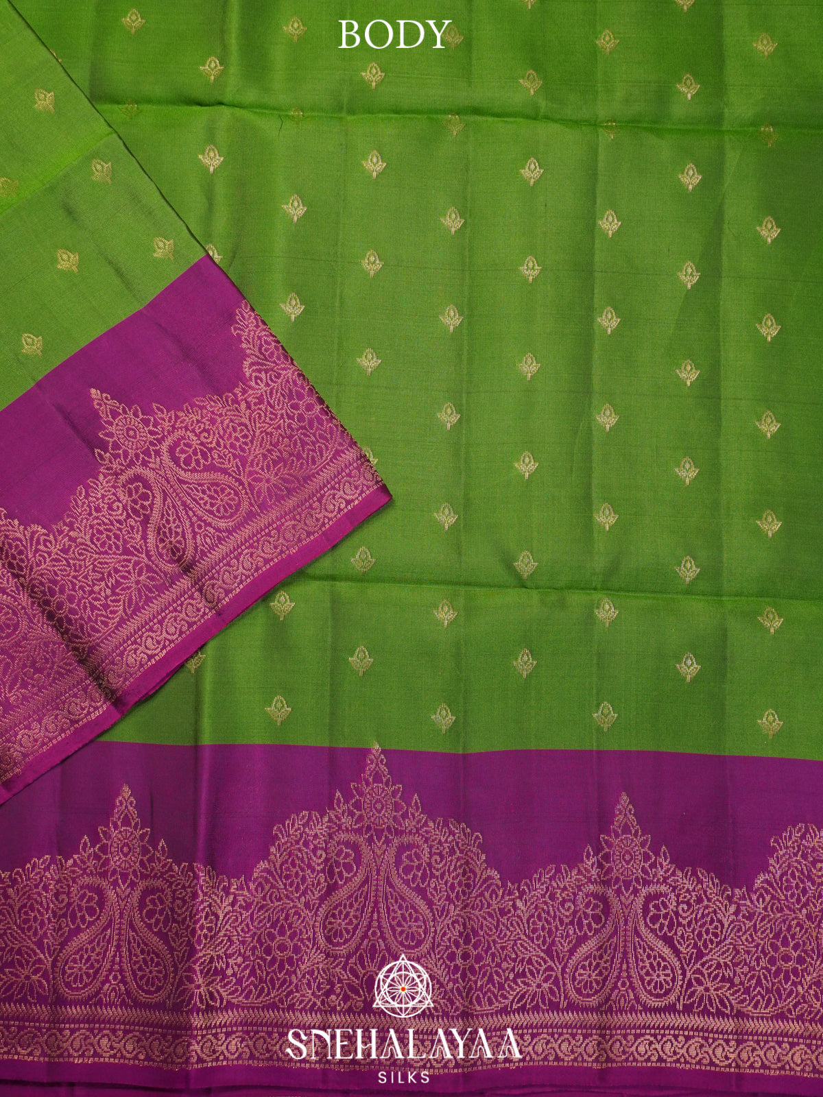 Leaf Green Soft Silk Saree