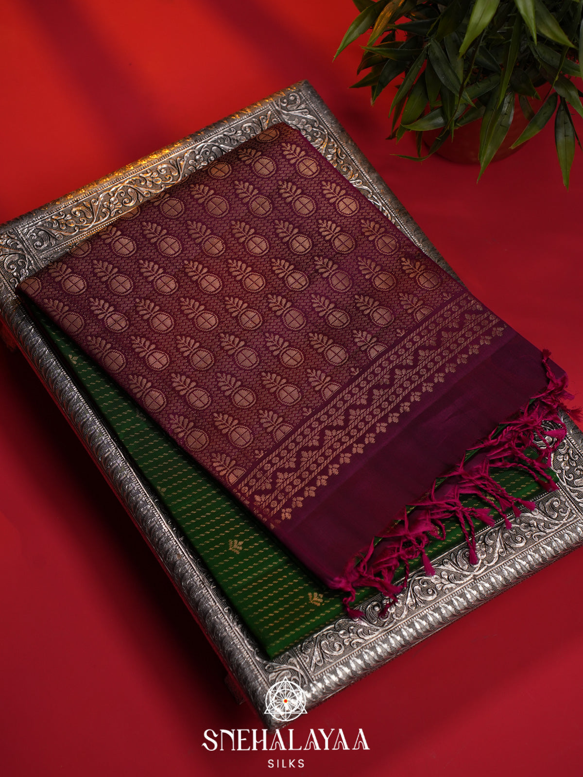 Emerald Green Soft Silk Saree