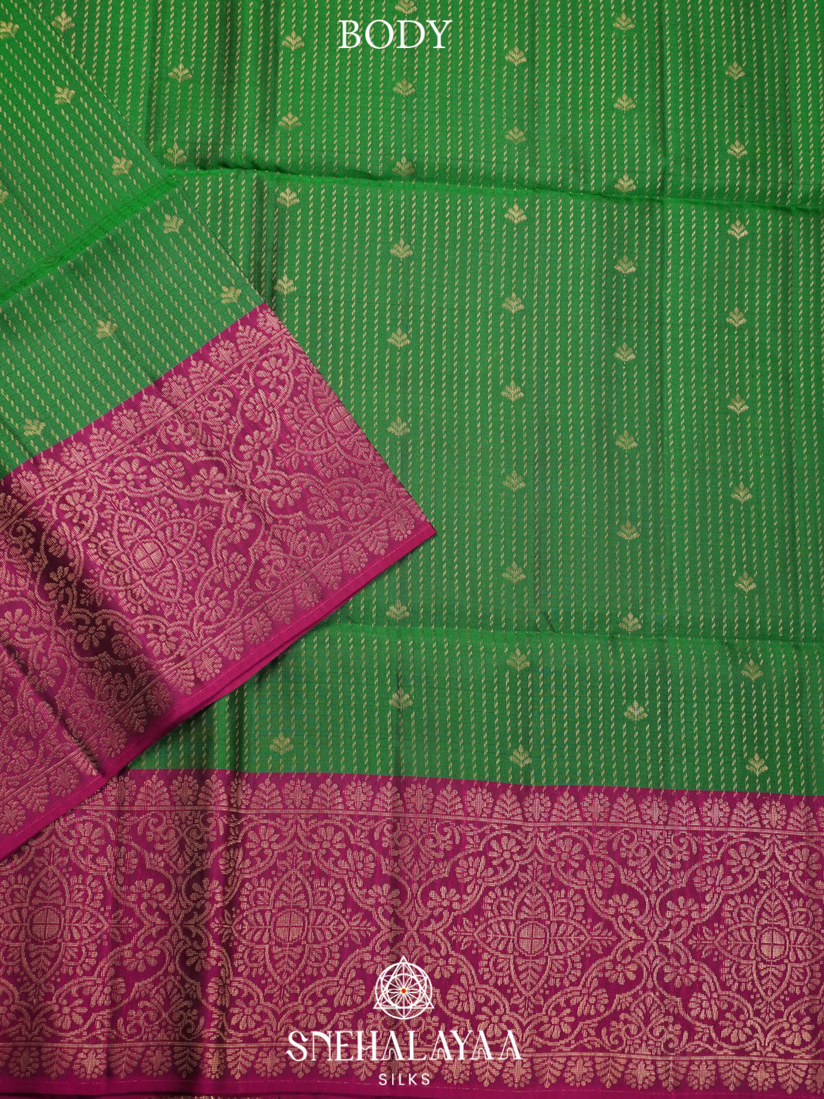 Emerald Green Soft Silk Saree
