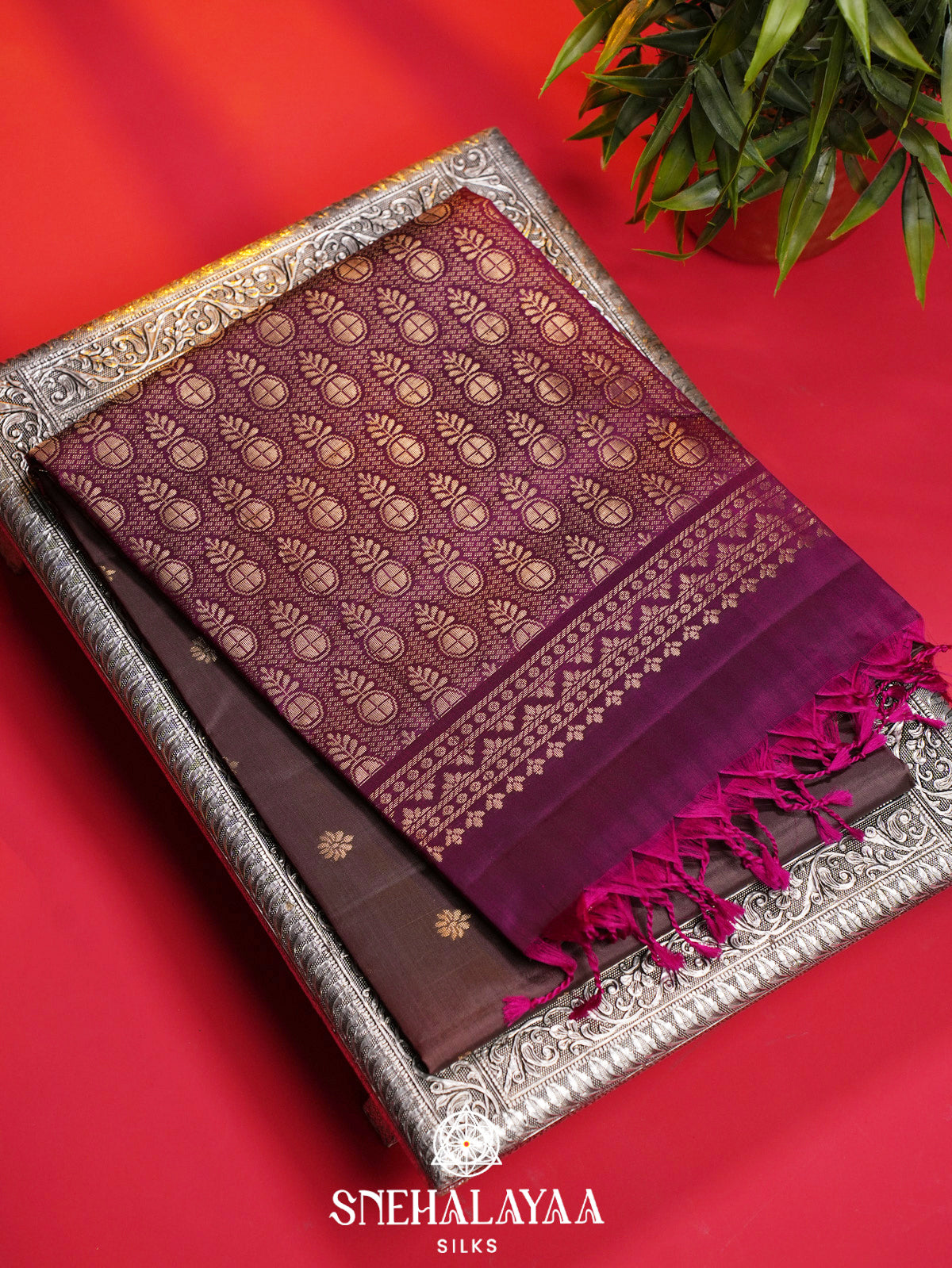 Mauve Purple Soft Silk Saree