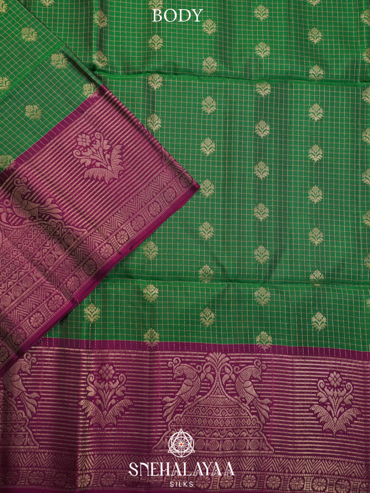 Emerald Green Soft Silk Saree