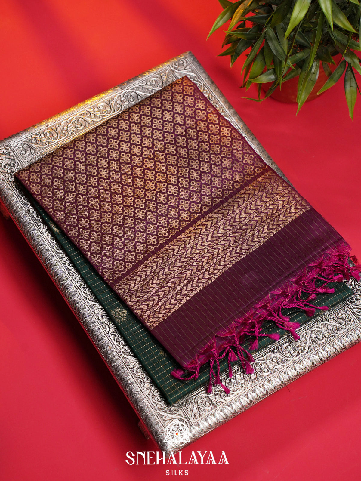 Mehendi Green Soft Silk Saree