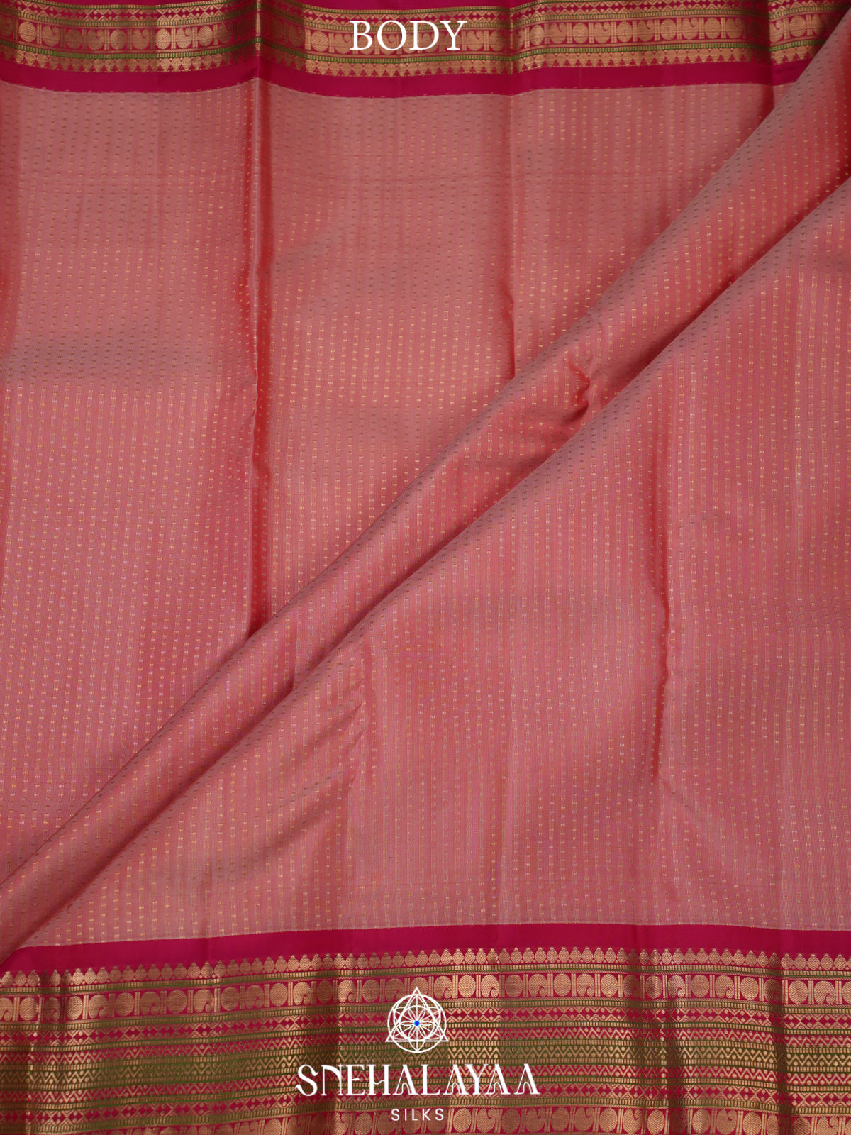 Pale Pink Kanjivaram Silk Saree