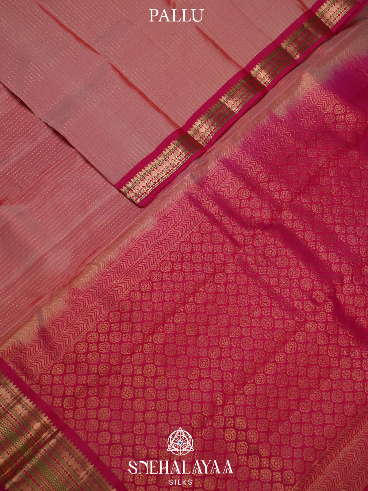 Pale Pink Kanjivaram Silk Saree