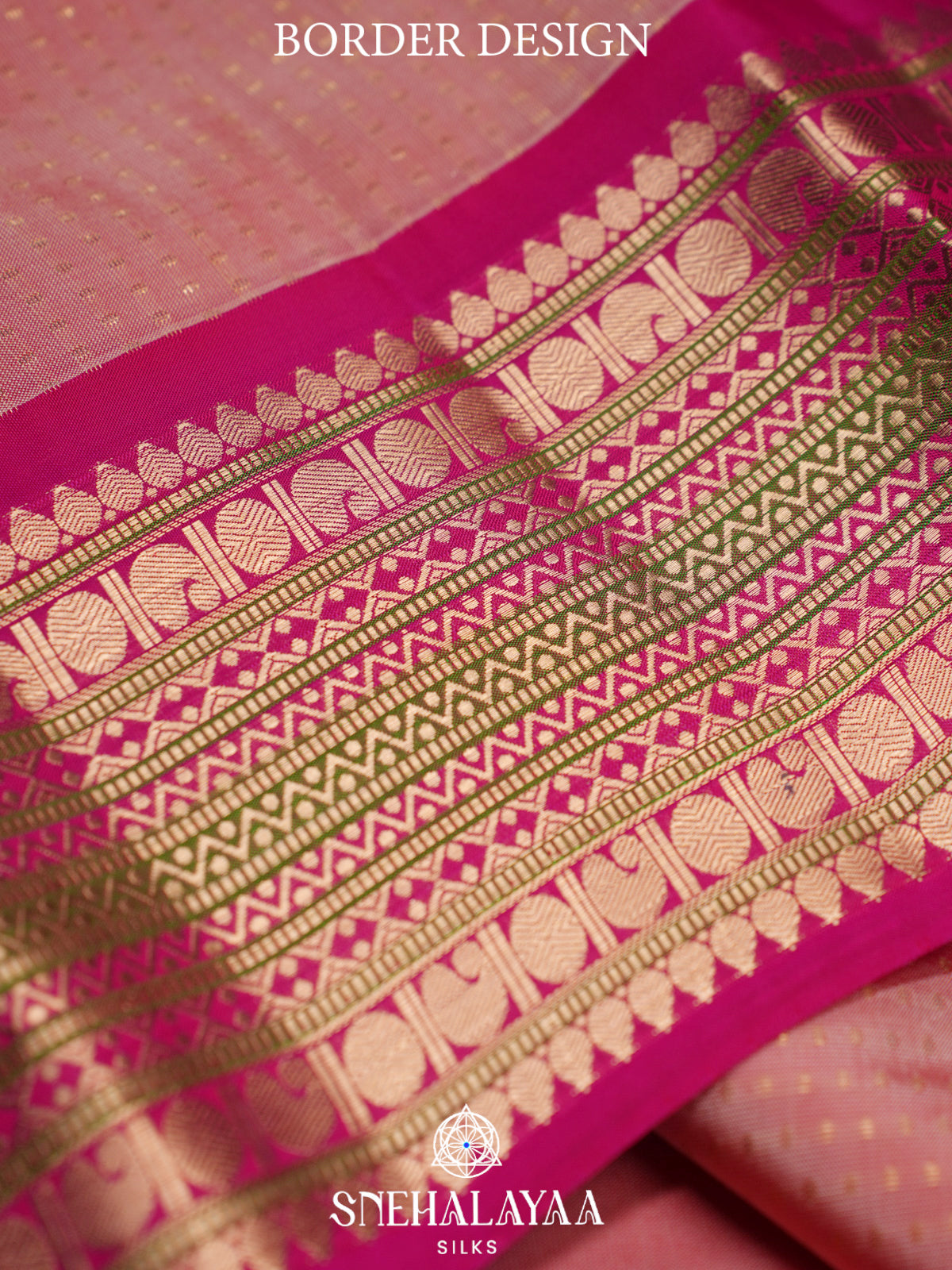 Baby Pink Kanjivaram Silk Saree