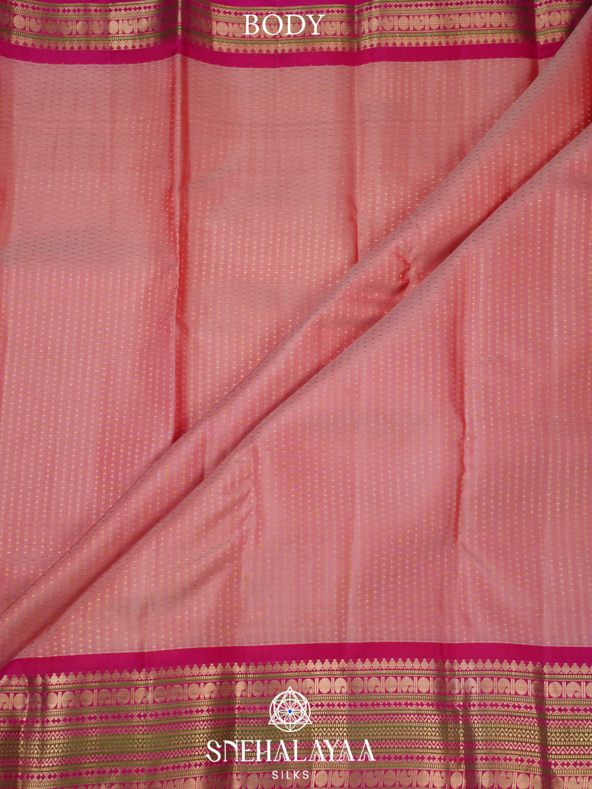 Baby Pink Kanjivaram Silk Saree