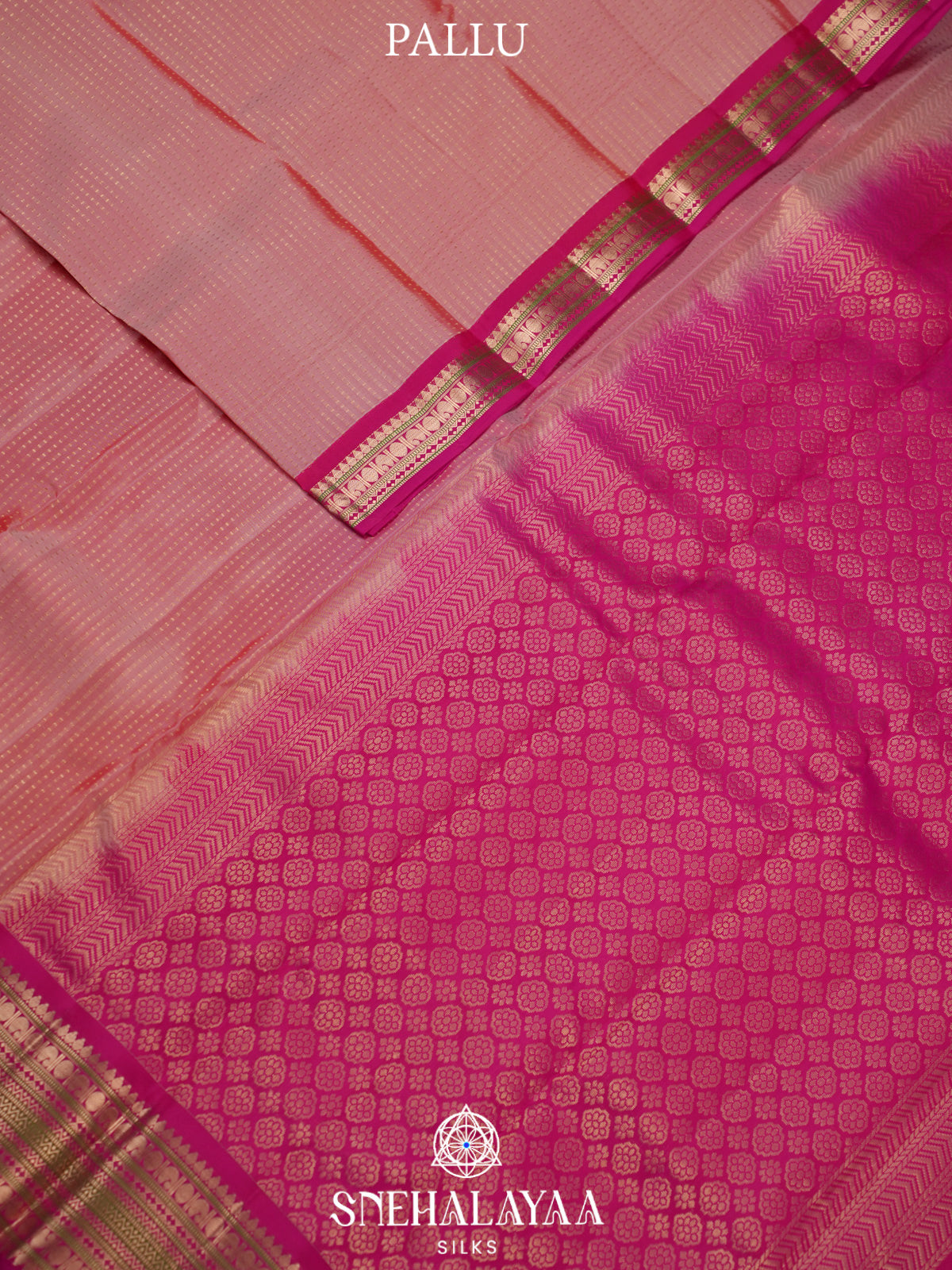 Baby Pink Kanjivaram Silk Saree