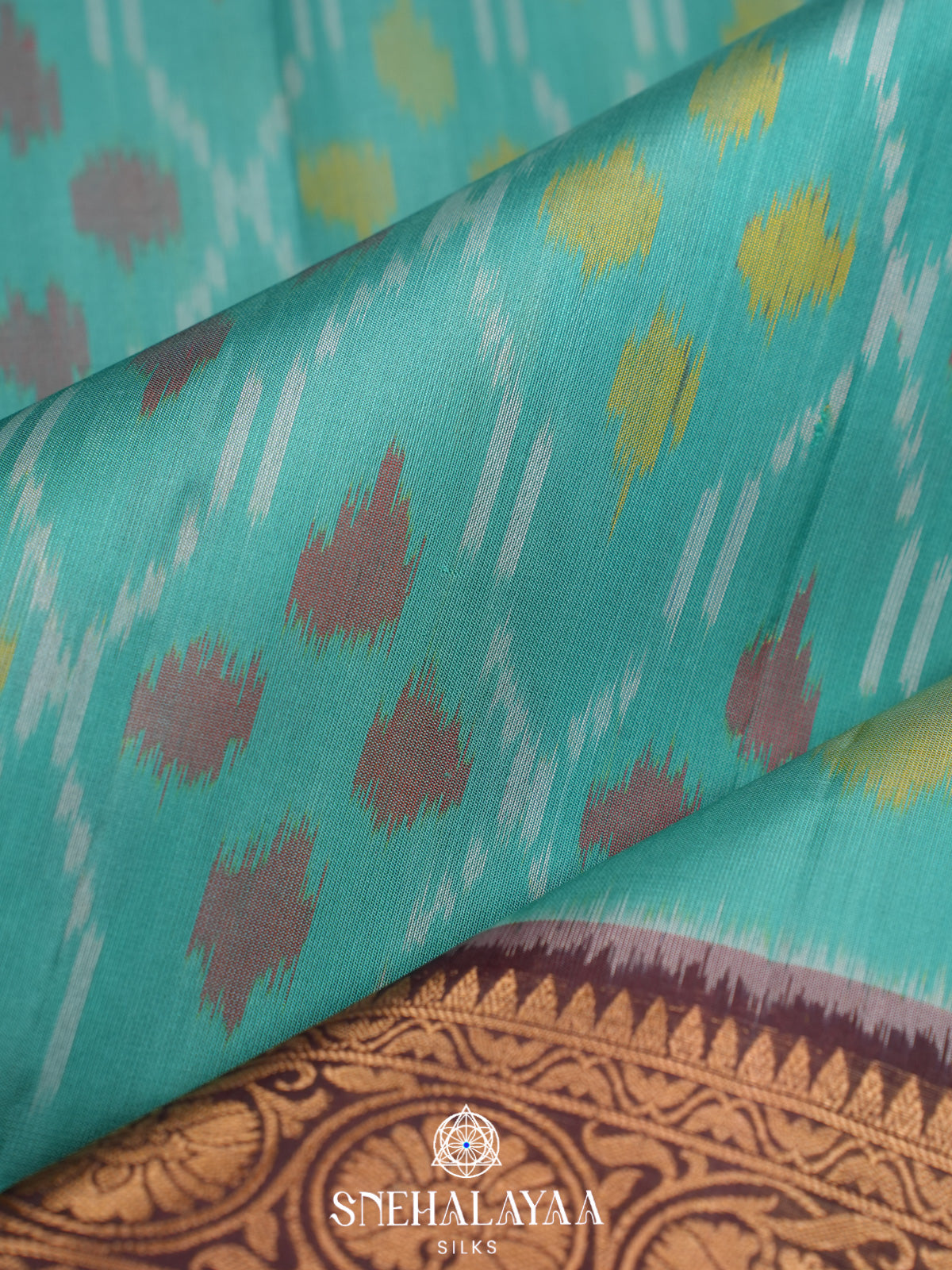 Blue Ikat Soft Silk Saree