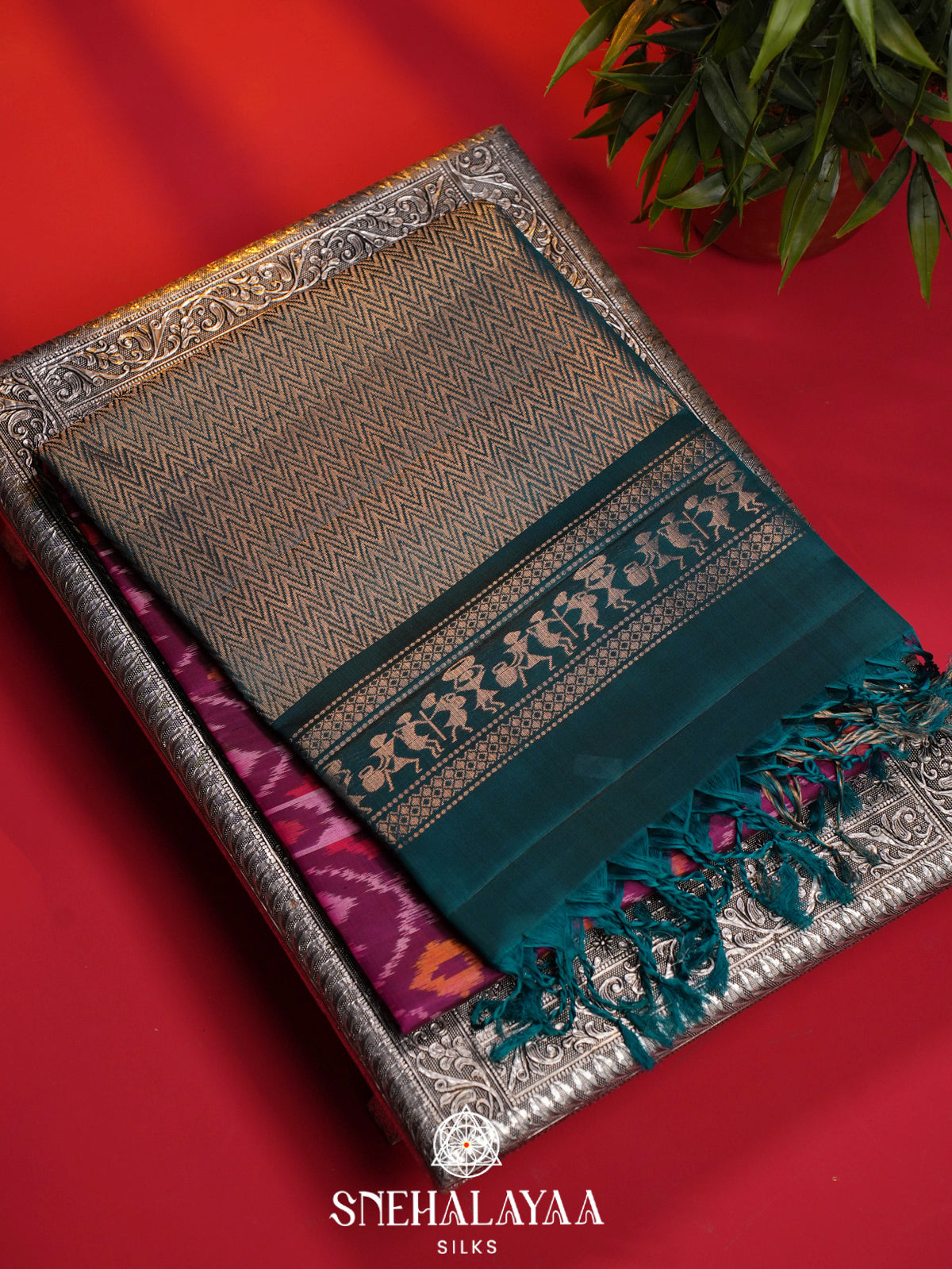 Magenta Soft Silk Saree