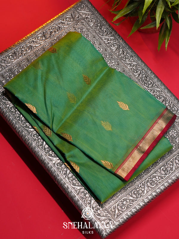 Green Chanderi Saree