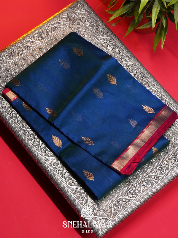 Ink Blue Chanderi Saree