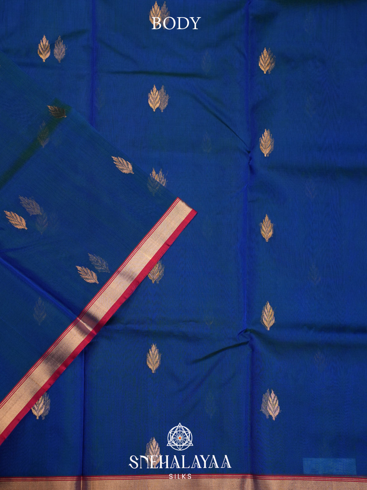 Ink Blue Chanderi Saree