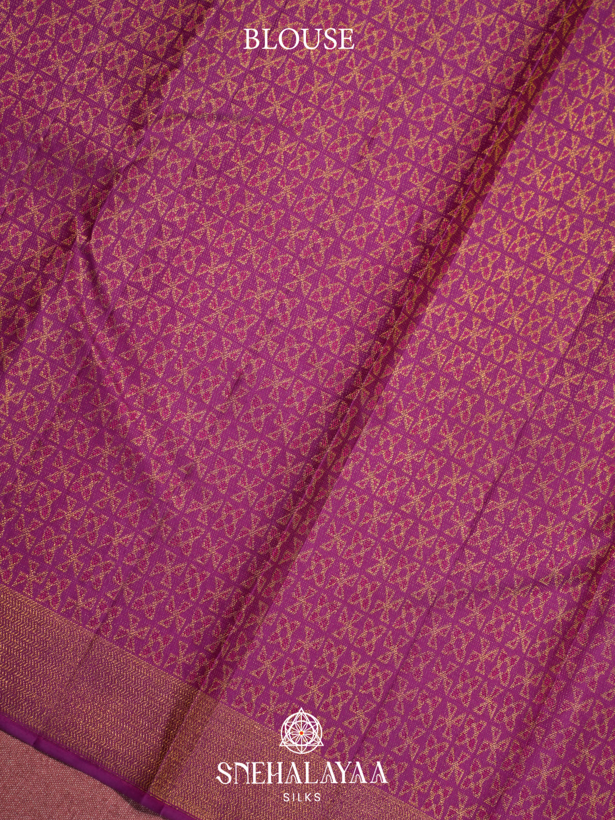 Peach Kanjivaram Silk Saree with Floral Zari Weaving and Magenta Zari Border