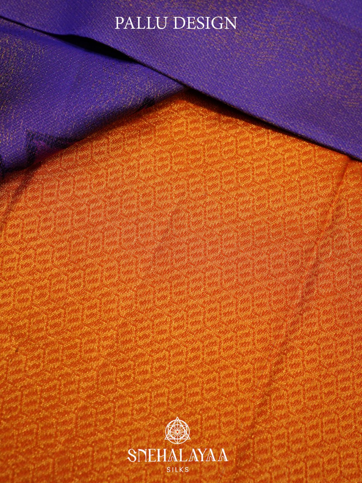 Violet Purple Kanjivaram Silk Saree with Floral Design