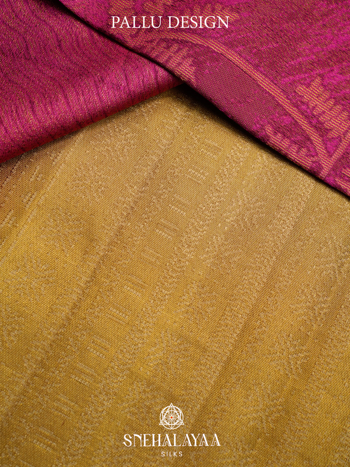 Rani Pink Kanjivaram Silk Saree with Village Themed Zari Border