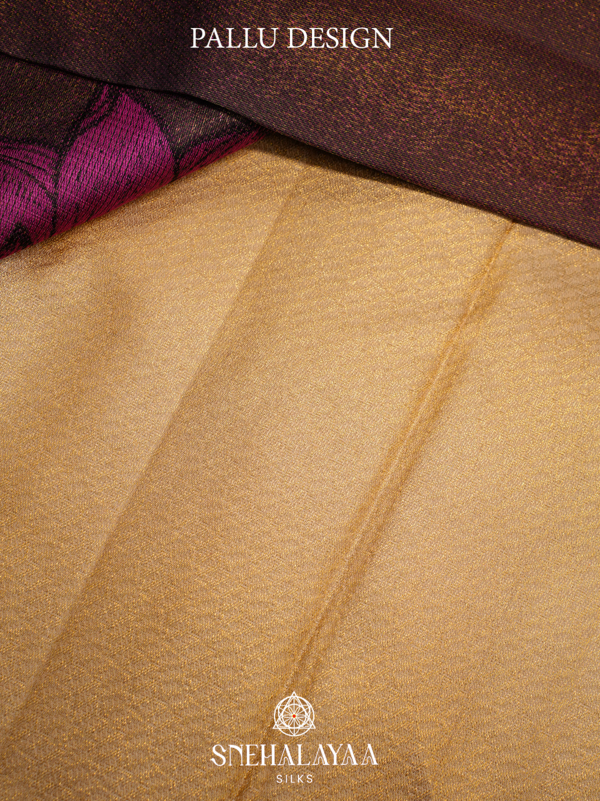 Brown Kanjivaram Silk Saree with Floral Border