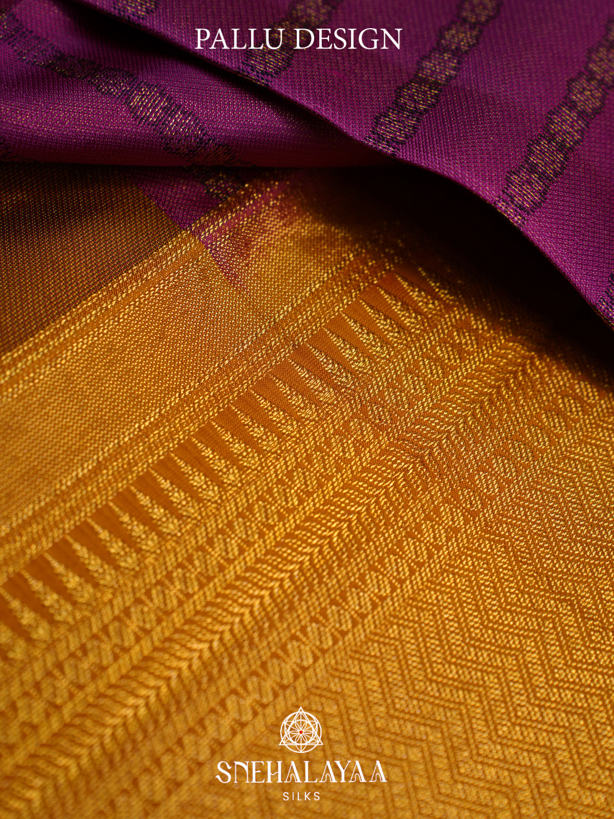 Magenta Kanjivaram Silk Saree with Floral Zari Border