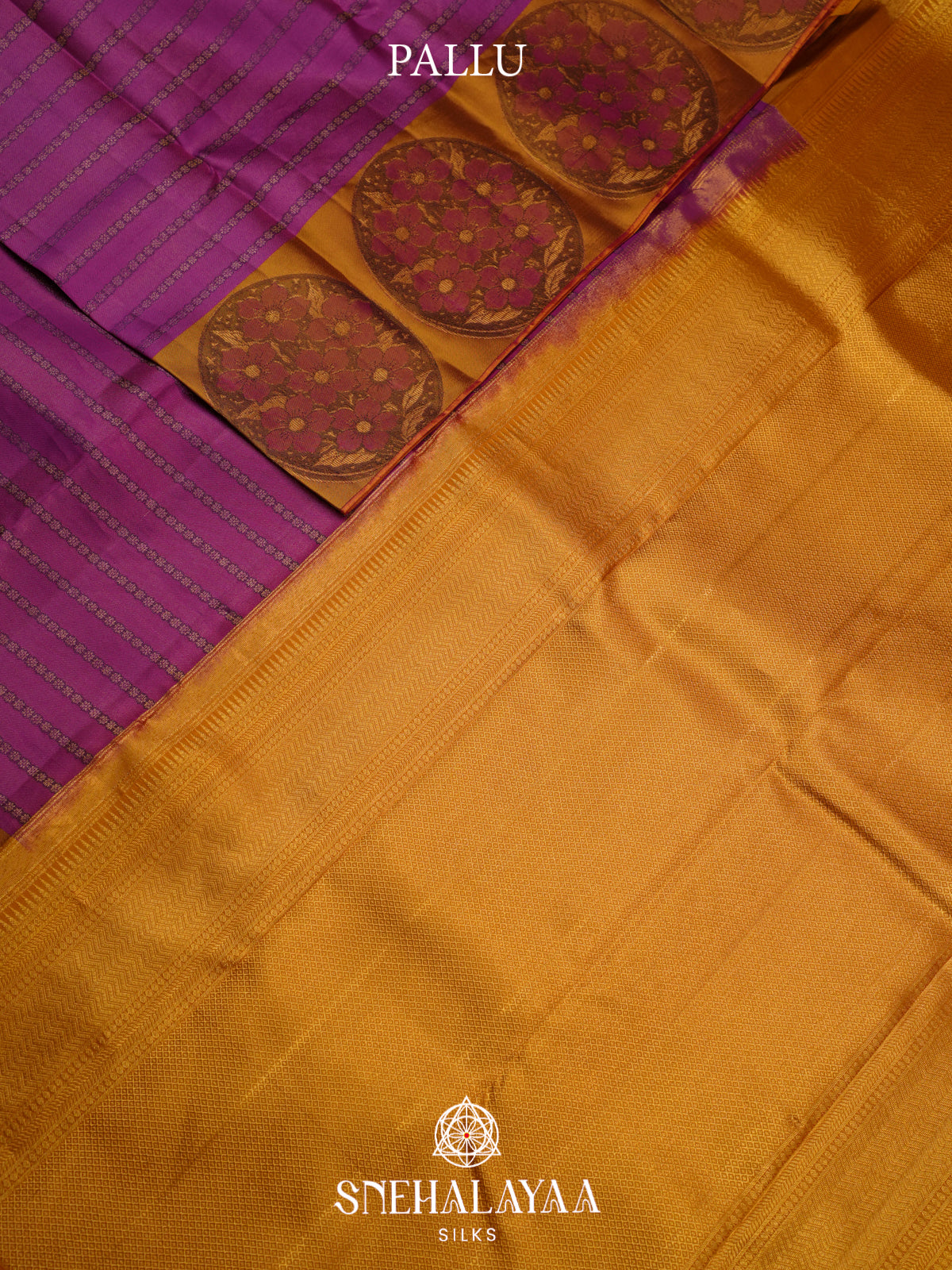 Magenta Kanjivaram Silk Saree with Floral Zari Border