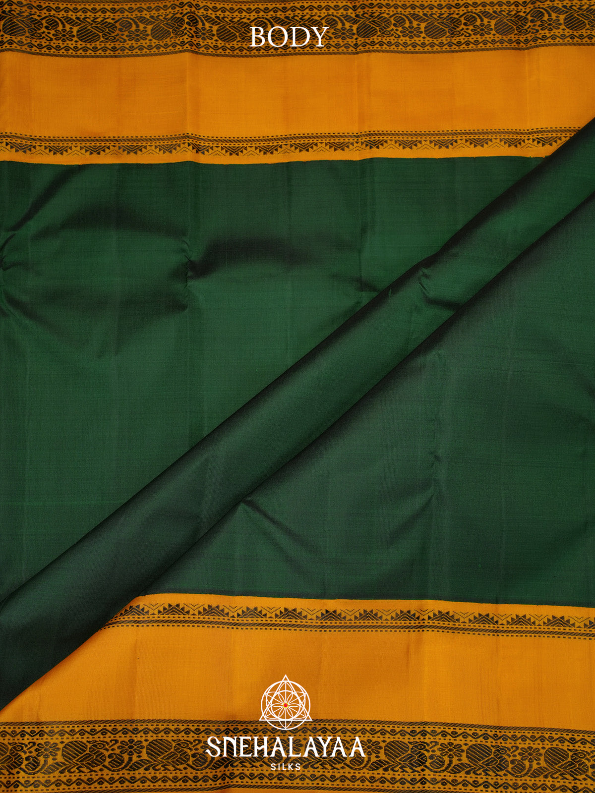 Forest Green Kanjivaram Silk Saree
