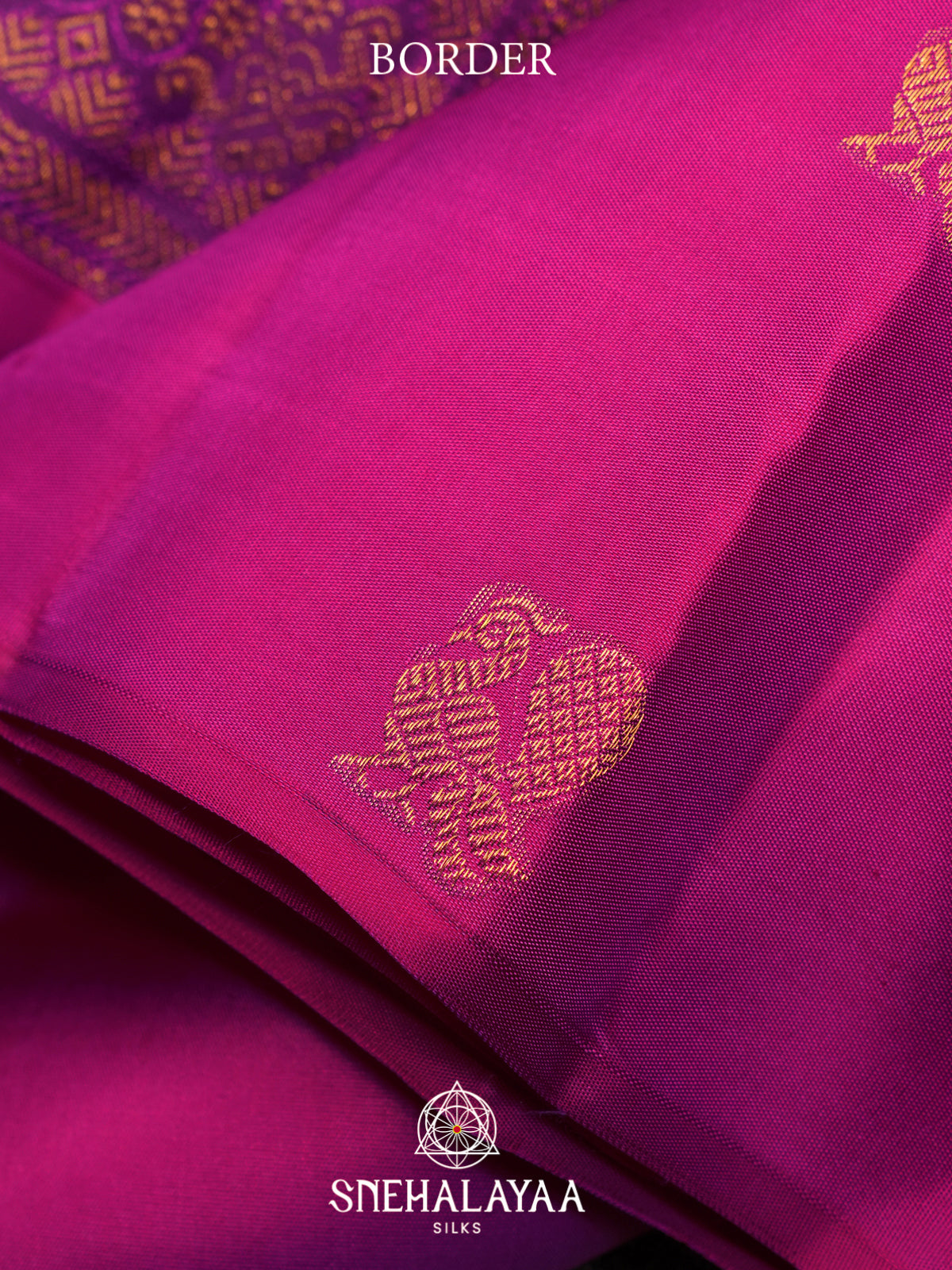 Meganta Pink Kanjivaram Silk Saree