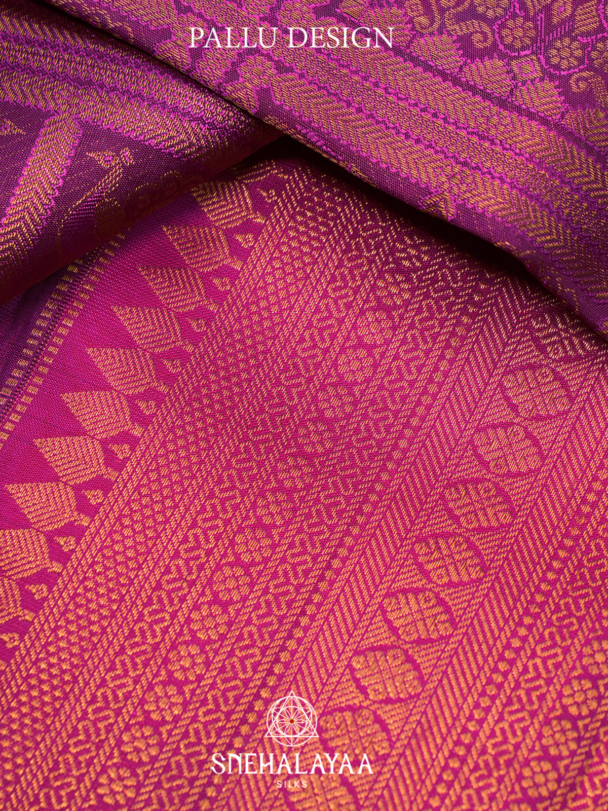 Meganta Pink Kanjivaram Silk Saree