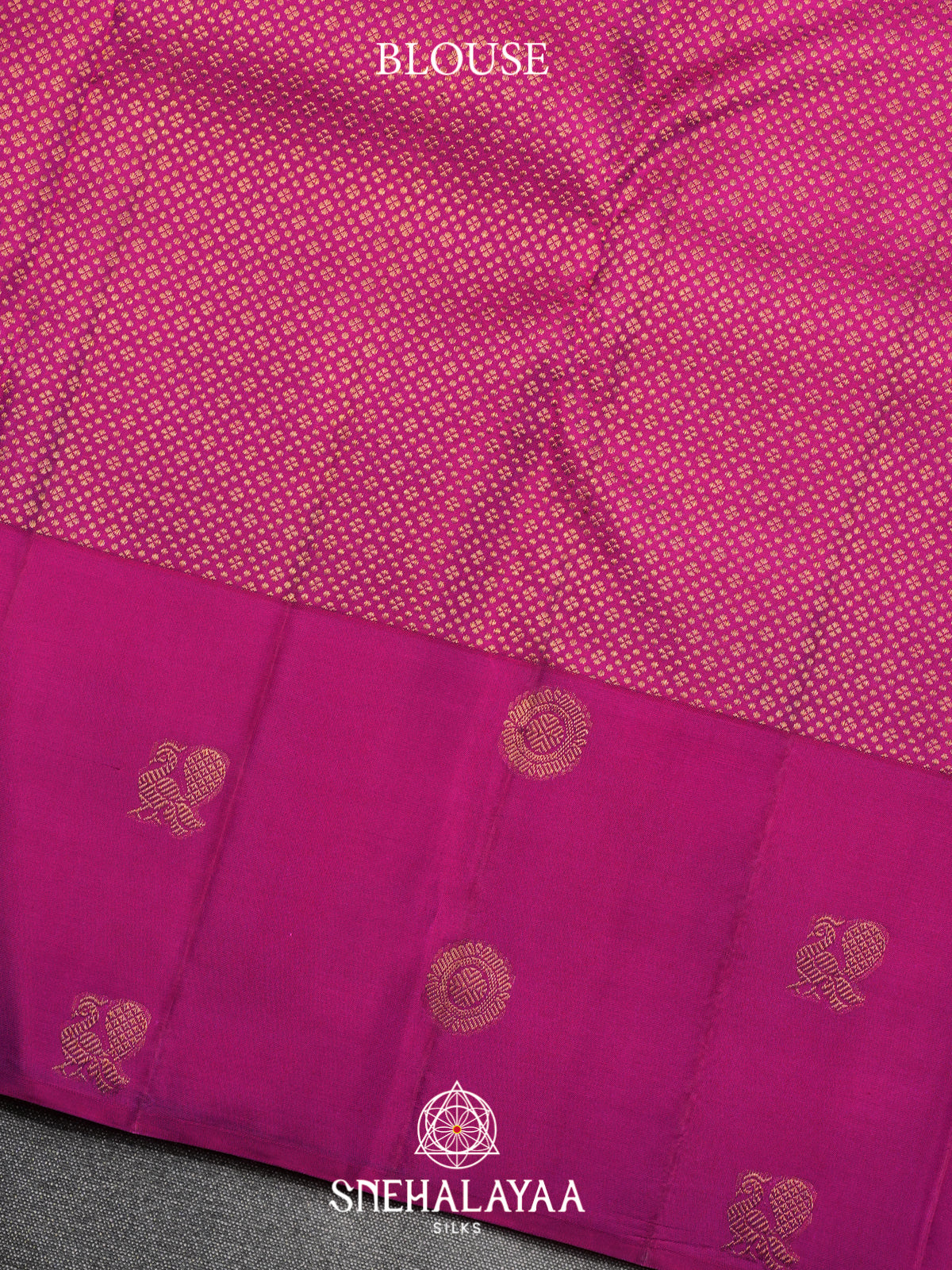 Meganta Pink Kanjivaram Silk Saree