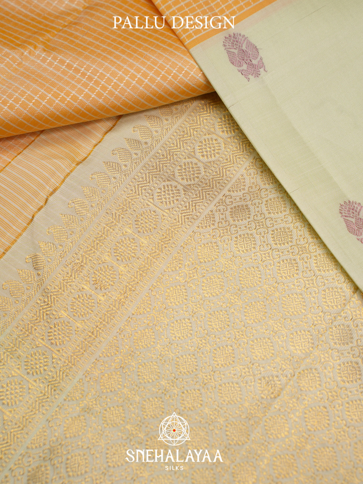 Pale Yellow Kanjivaram Silk Saree