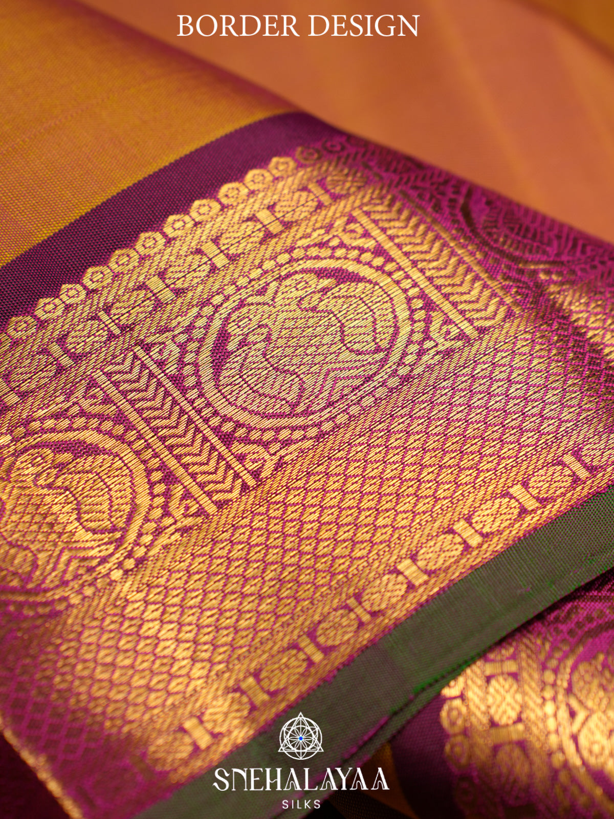 Honey Gold Kanjivaram Silk Saree