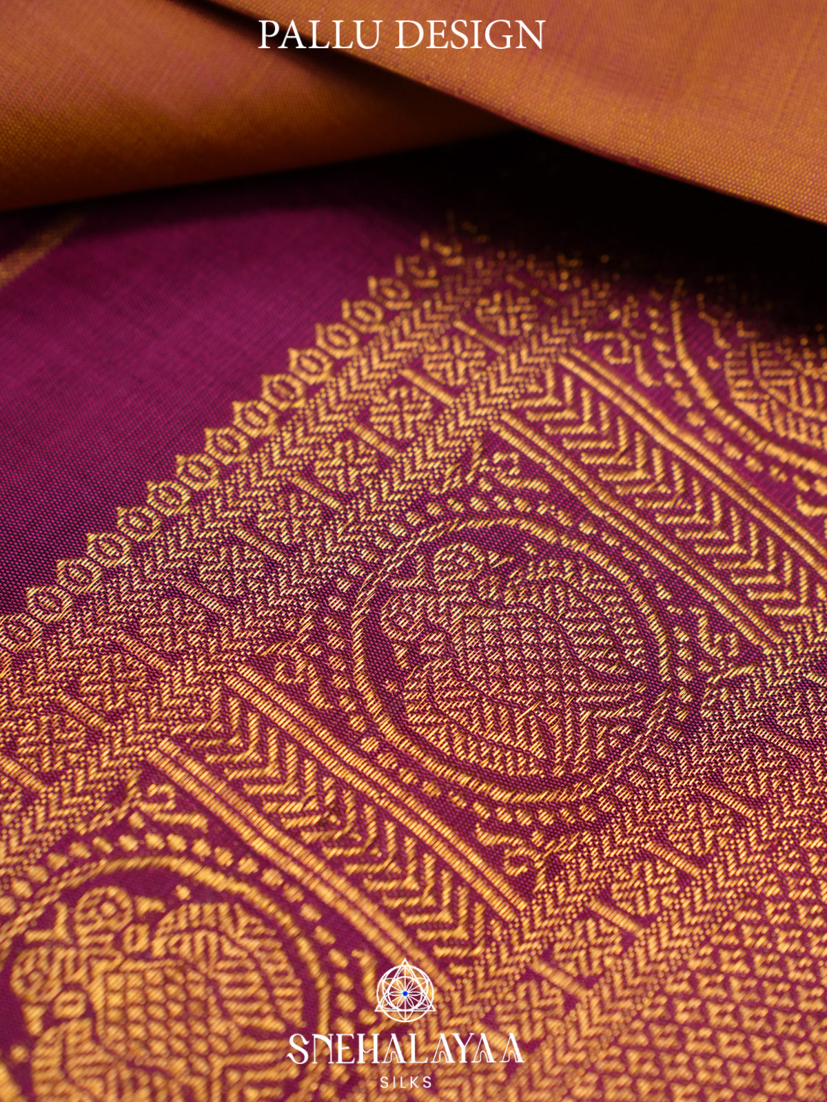 Honey Gold Kanjivaram Silk Saree