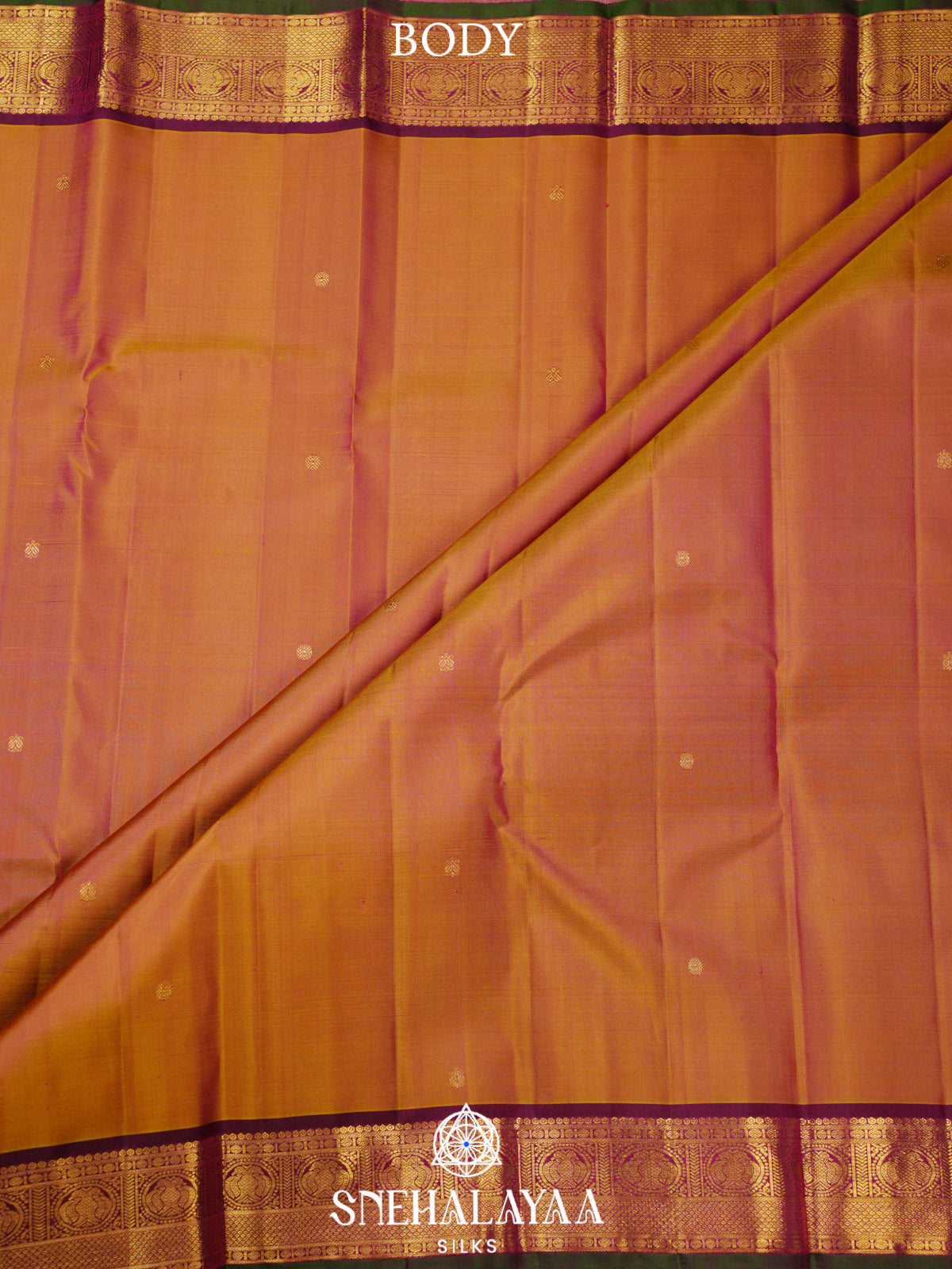 Honey Gold Kanjivaram Silk Saree