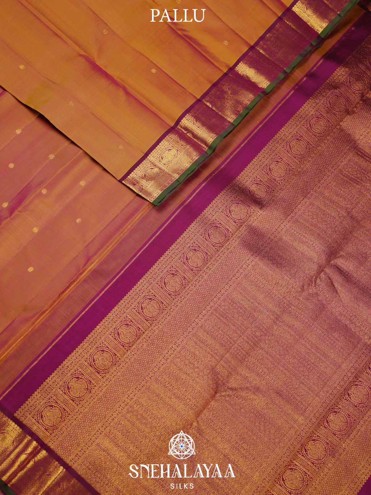 Honey Gold Kanjivaram Silk Saree