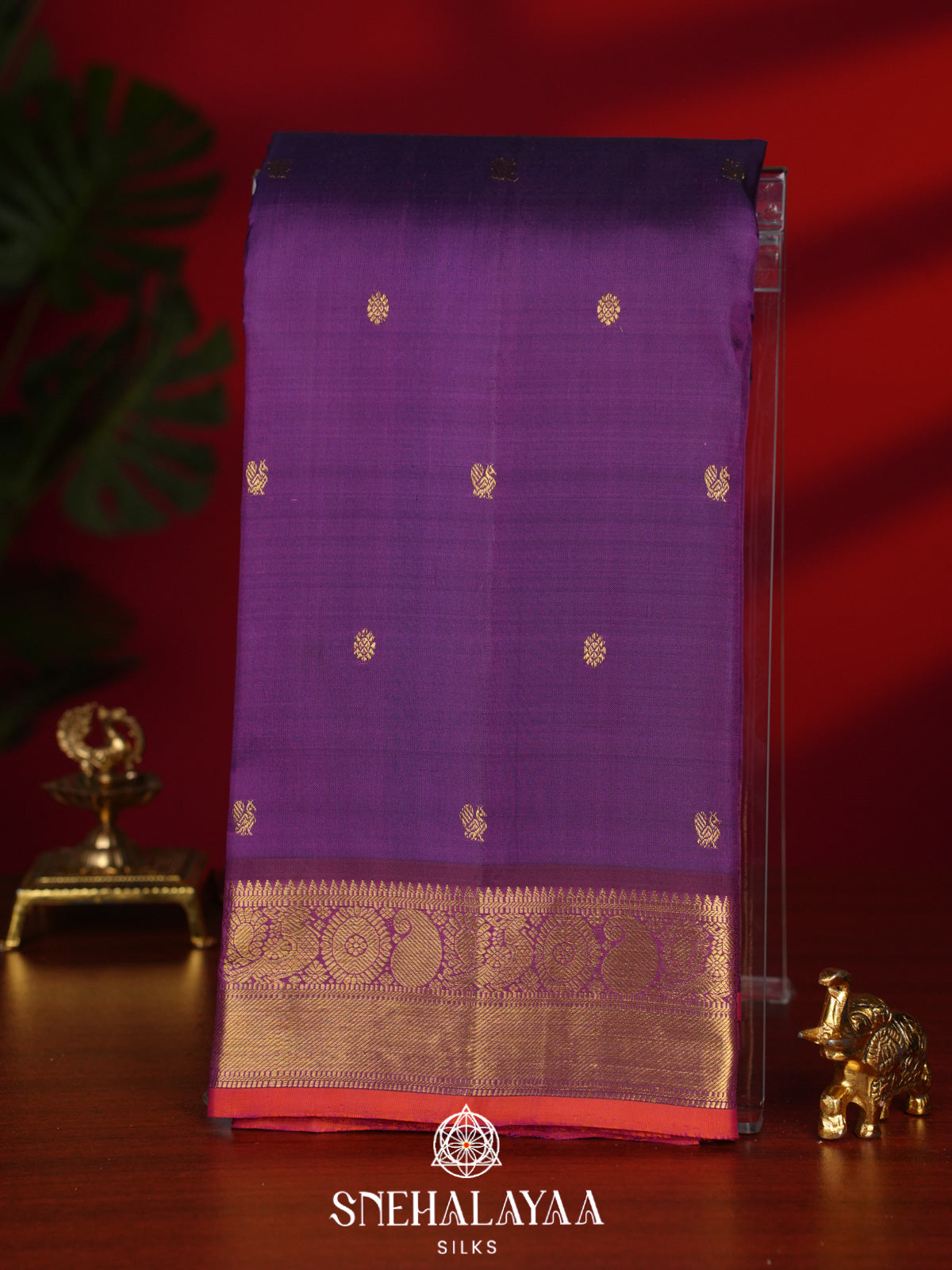 Purple Kanjivaram Silk Saree