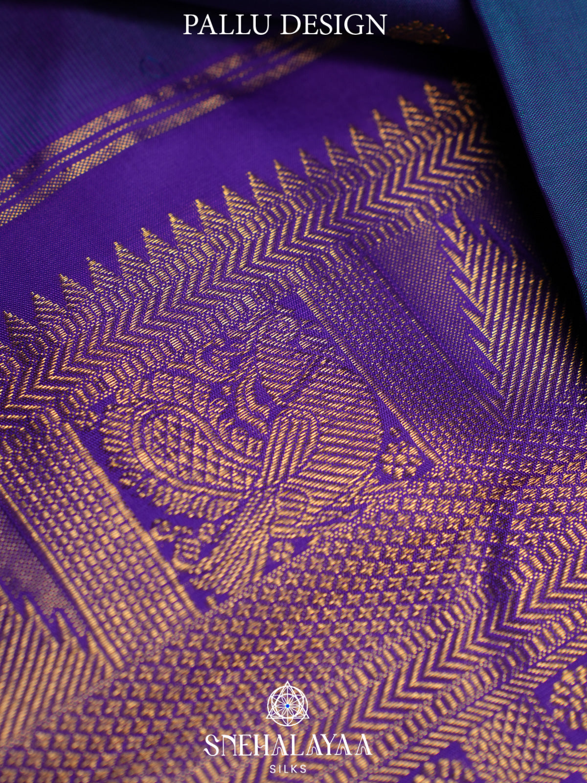 Peacock Blue Kanjivaram Silk Saree