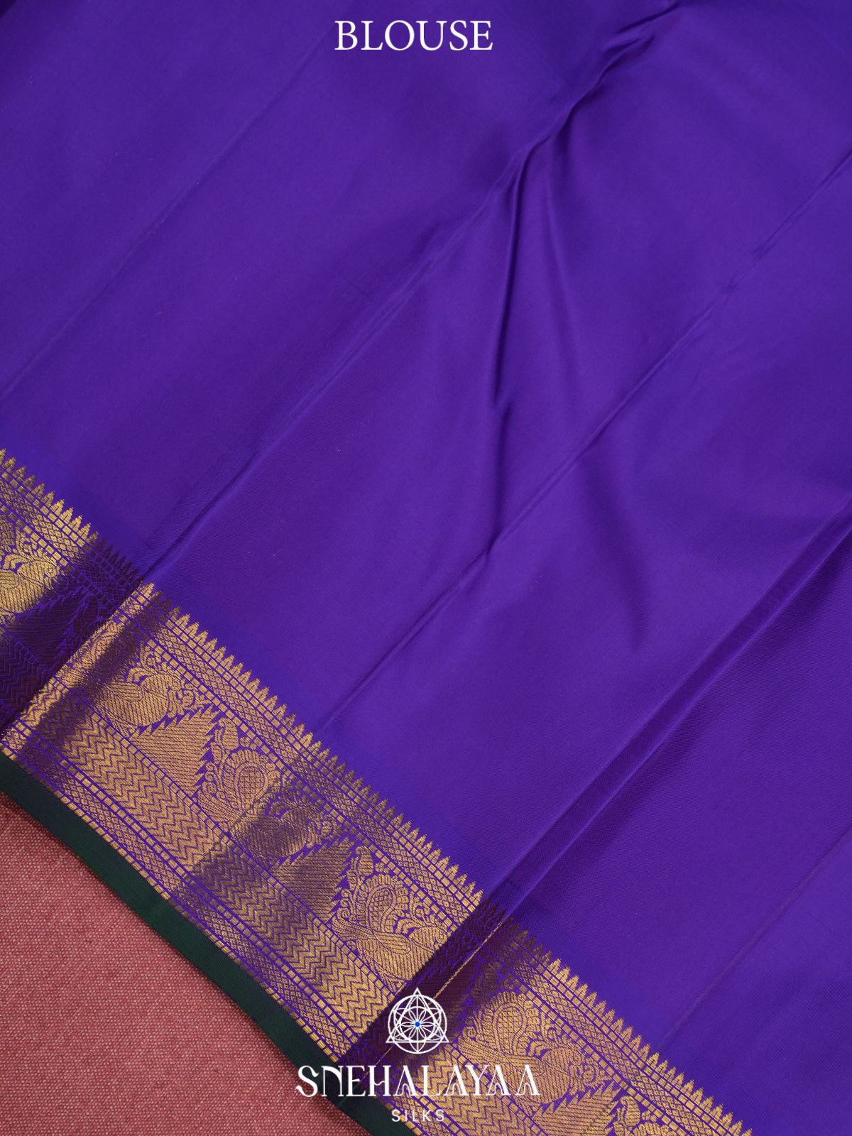 Peacock Blue Kanjivaram Silk Saree