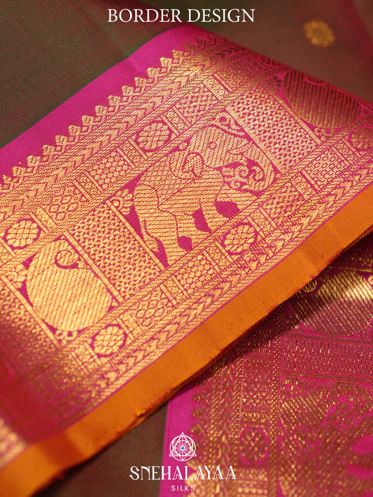Brown Kanjivaram Silk Saree