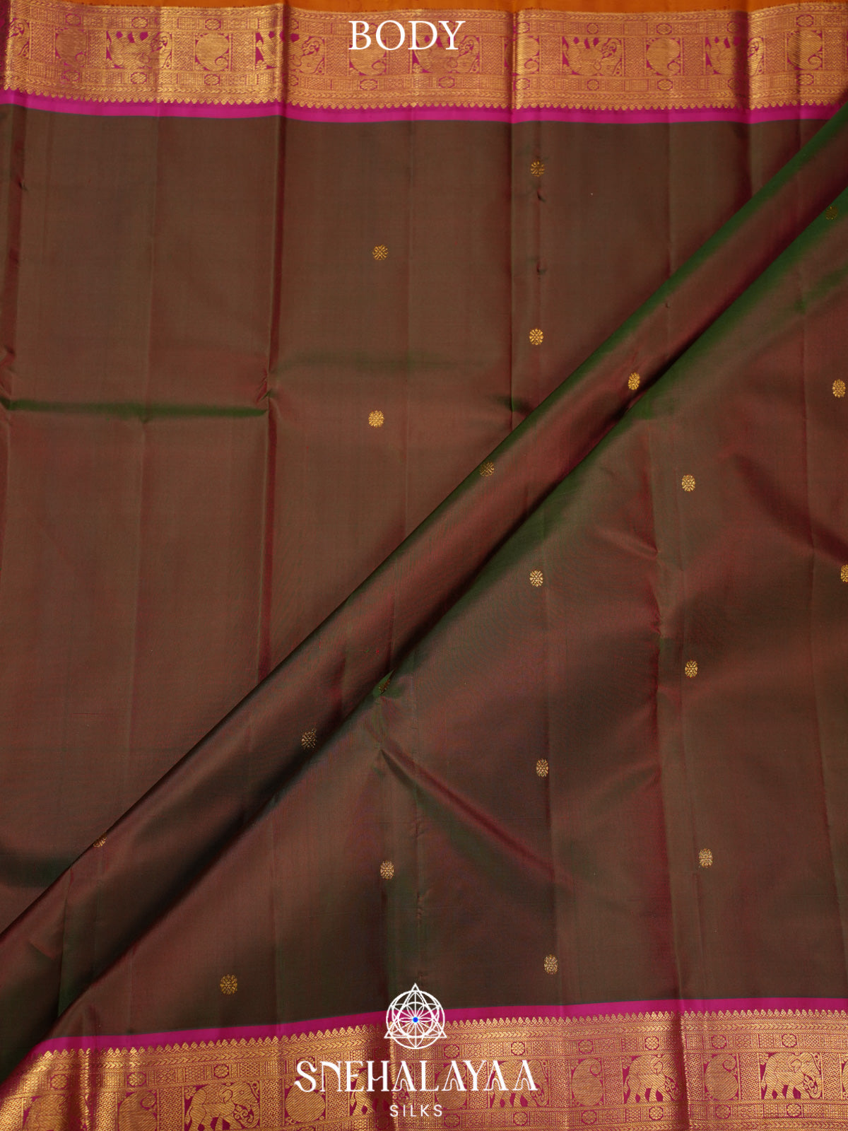 Brown Kanjivaram Silk Saree