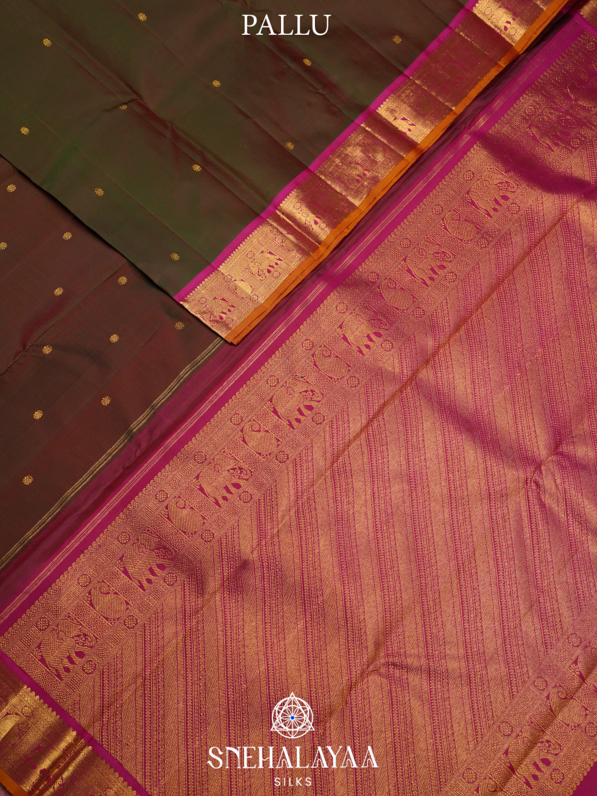 Brown Kanjivaram Silk Saree