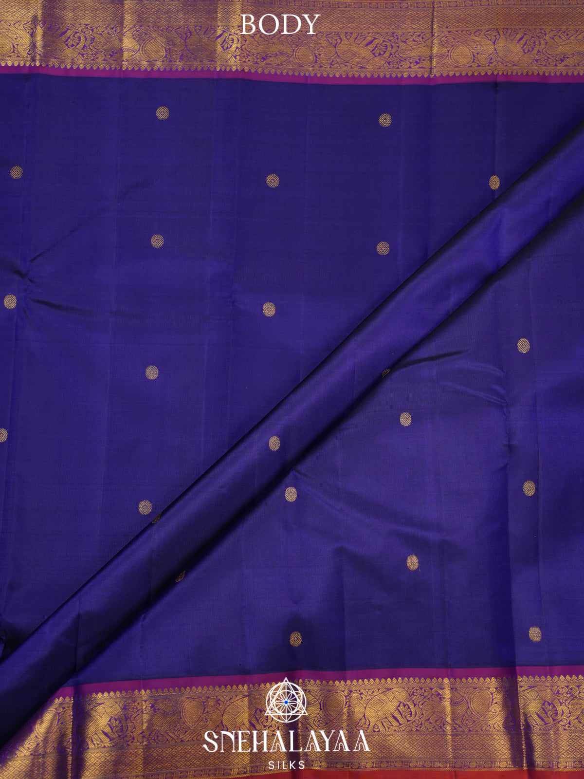 Purple Kanjivaram Silk Saree