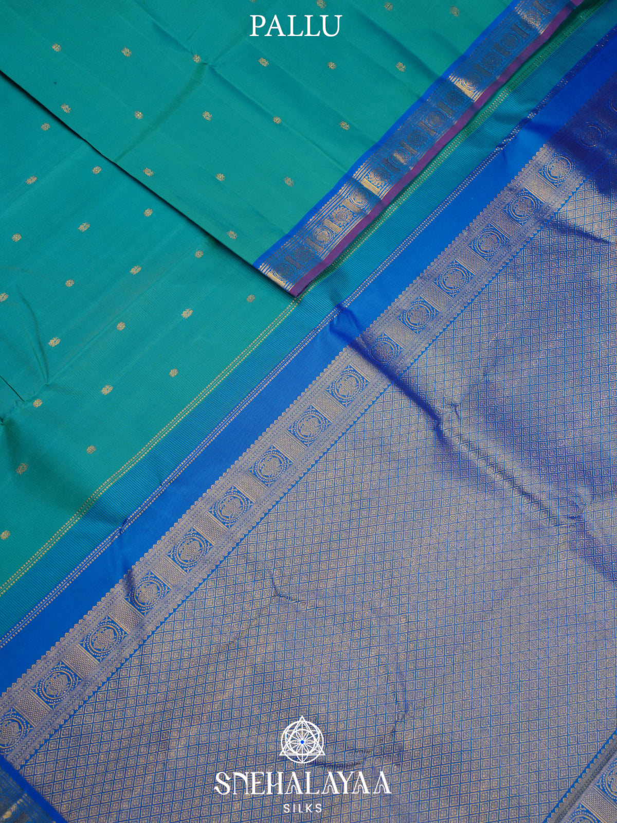 Teal Green Kanjivaram Silk Saree