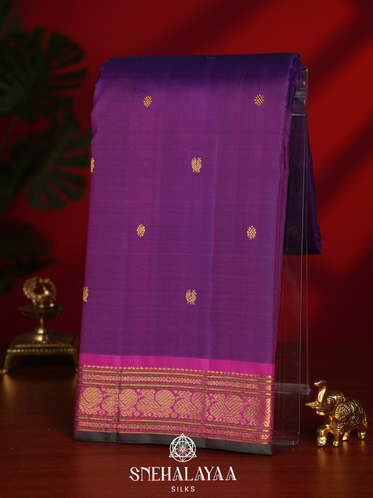 Magenta Kanjivaram Silk Saree