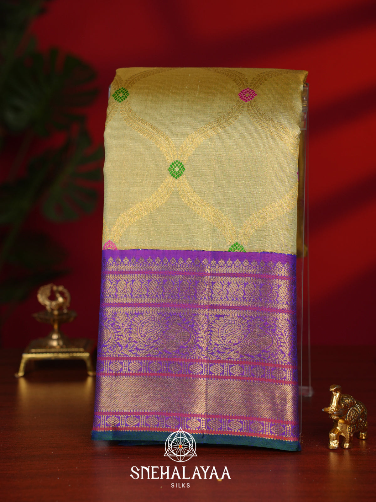 Pale Green Kanjivaram Silk Saree