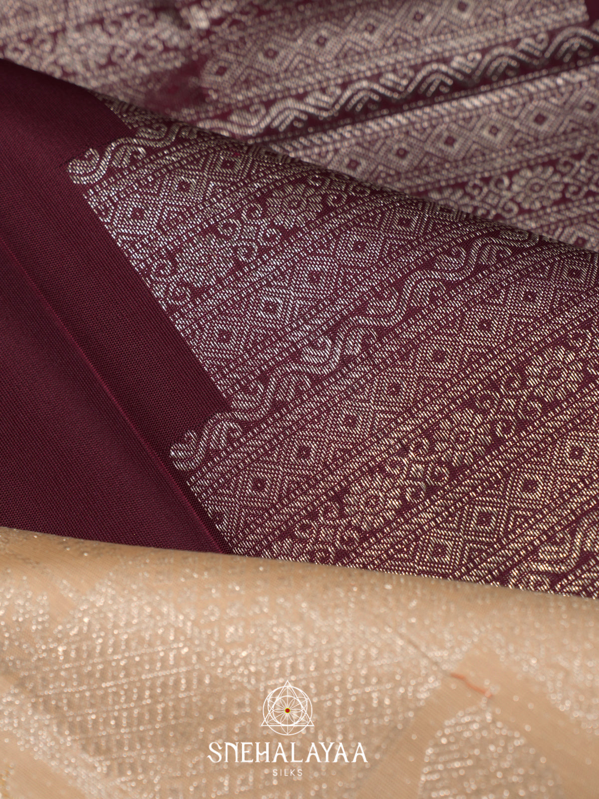 Maroon Kanjivaram Silk Saree